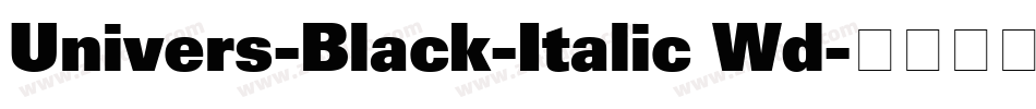Univers-Black-Italic Wd字体转换